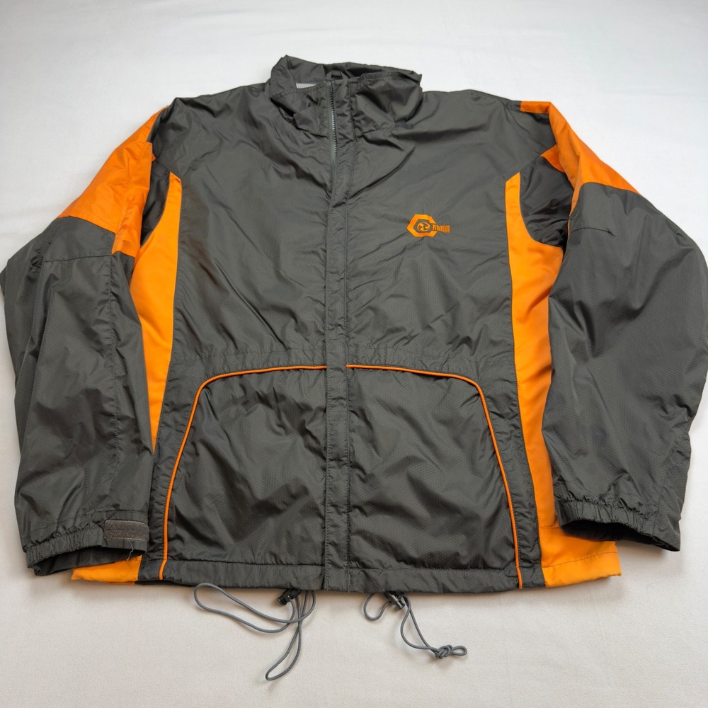 VTG Burton Ronin Snowboarding Jacket Men's Lg Black Orange‎ Ripstop Windbreaker